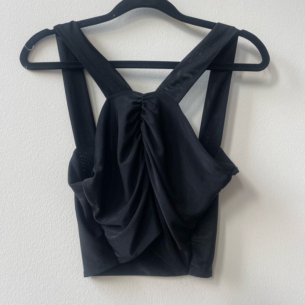 Stylewise Going Out Black Crop Halter Top - Medium